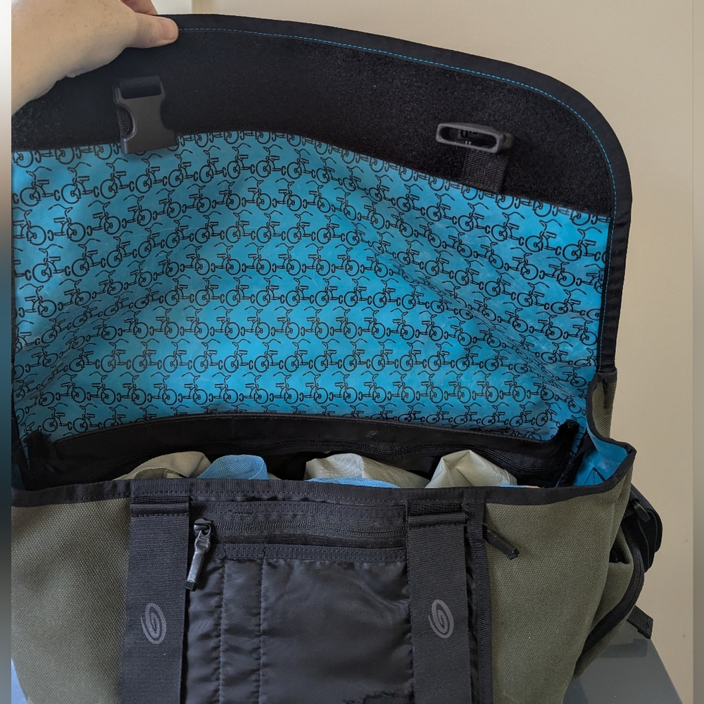Timbuk2 Stork Messenger Diaper Bag Green Coated‎ Canvas - Picture 14 of 15